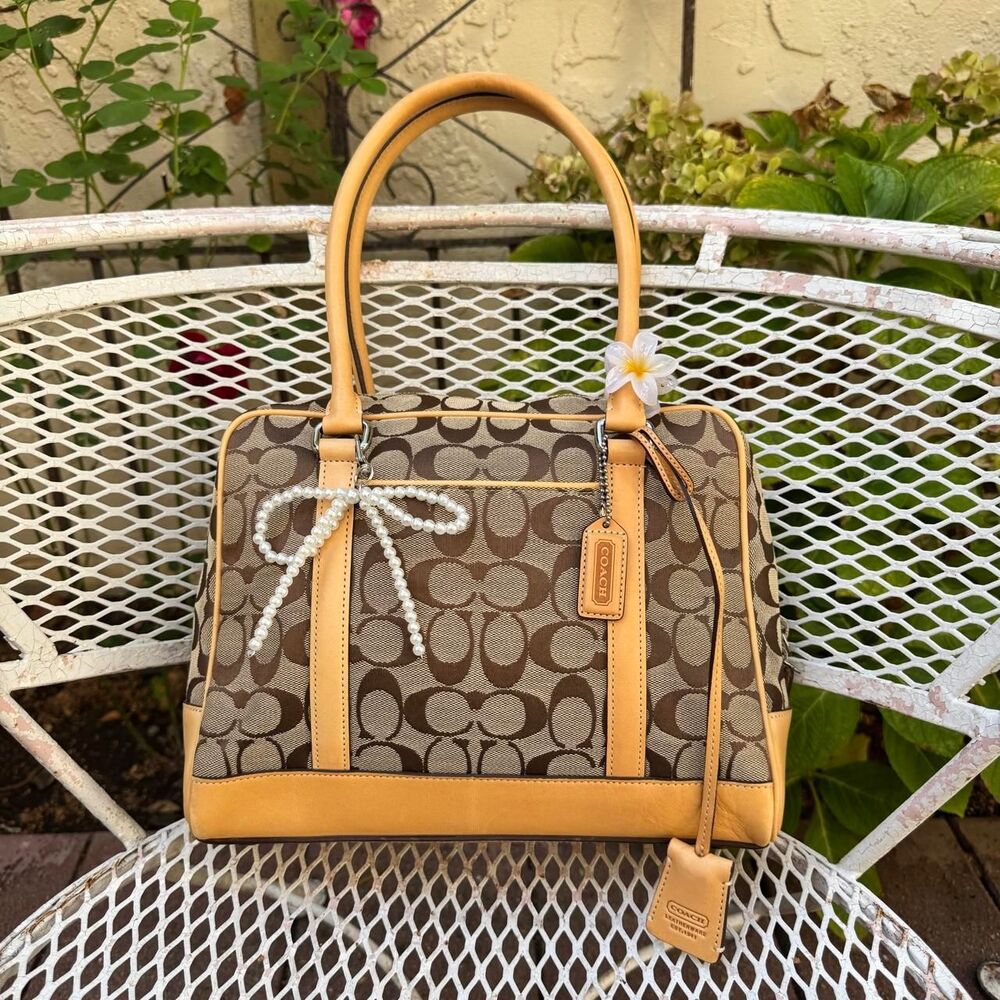 Coach Women's Brown and Tan Bag
